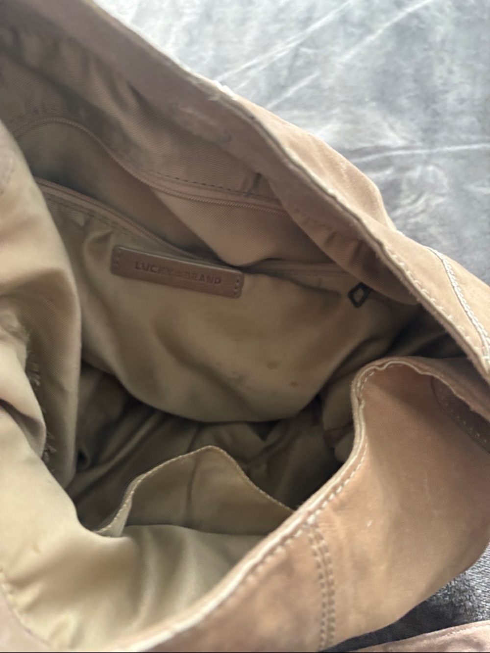 HOBO Beige/Tan Leather Hobo Shoulder Bag - Picture 7 of 7
